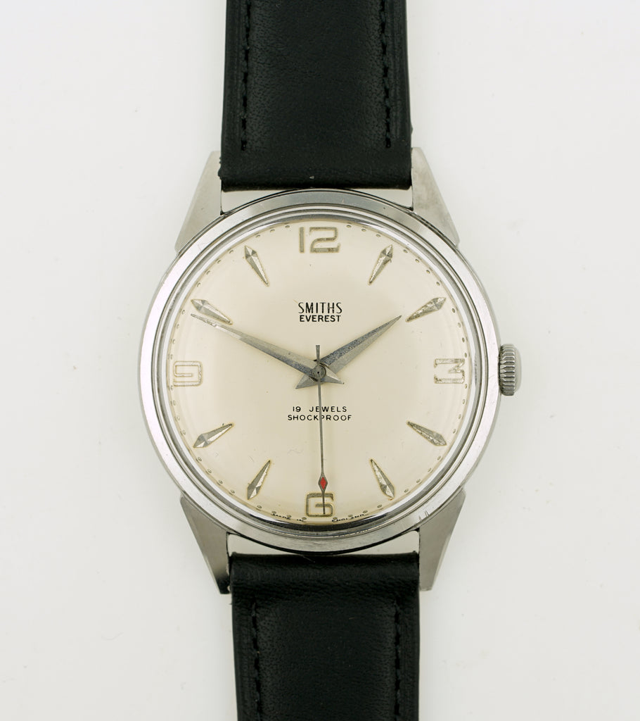 EVEREST SMITHS 19 JEWEL STAINLESS STEEL ENGLISH WRISTWATCH 1960's ...